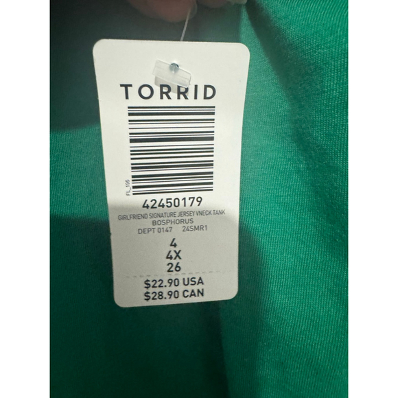 Torrid size 4x green tank top new with tags - Picture 5 of 5
